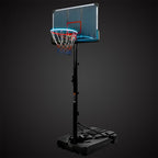 Vingtank In-Ground Basketball Hoop, Adjustable Height Tempered Glass Backboard and Colorful lights, Waterproof,Super Bright to Play at Night Outdoors