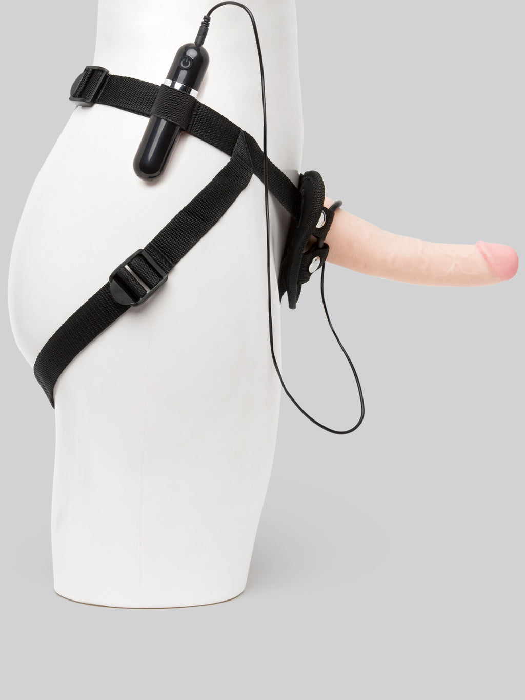 Lifelike Lover Ultra Realistic Dildo Vibrator Harness Kit 7 Inch, Flesh Pink