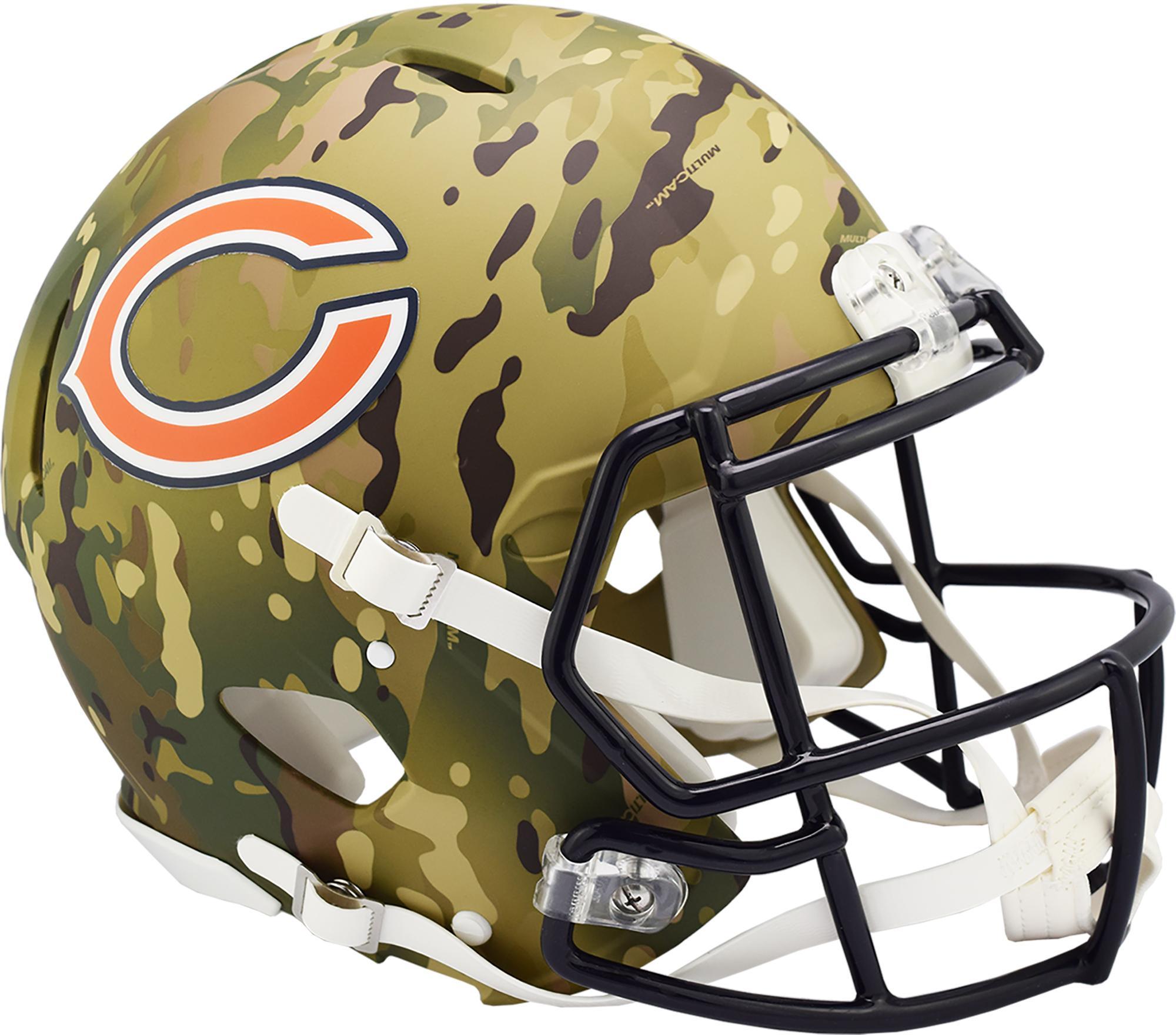Riddell Chicago Bears Camo Alternate Revolution Speed Authentic Football Helmet -  Authentic Certified