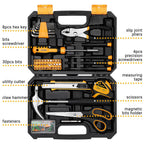 General Household Hand Tool Kit with Plastic Toolbox StoraCase, All Purpose Home Tool Kit Includes Essential Tools for Office ColleRepairs, 50 Piece