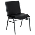 Gracie Mills Heavy Duty Black Vinyl Stack Chair - XU-60153-BK-VYL-GG