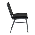 Gracie Mills Heavy Duty Black Vinyl Stack Chair - XU-60153-BK-VYL-GG