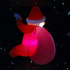 Taek-cheon Inflatable Father Christmas, Climbing Wall Decoration, Decorations Inflatable Decoration Inflatable Polyester Model, 1.2M Festive Garden Decoration LED Garden Xmas (Size : M(3M))