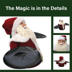 25 in. Musical Christmas Santa Claus with 2 Serving Plates