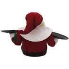 25 in. Musical Christmas Santa Claus with 2 Serving Plates