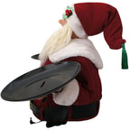 25 in. Musical Christmas Santa Claus with 2 Serving Plates