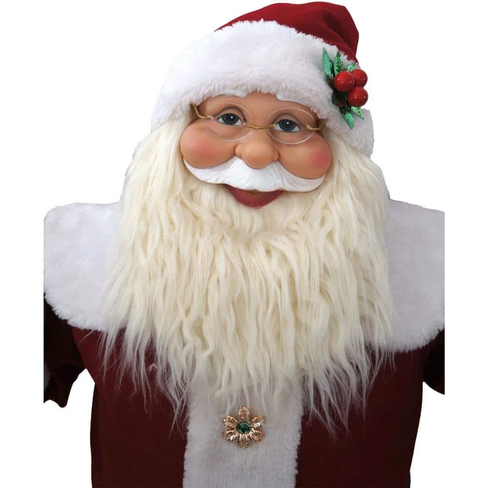 25 in. Musical Christmas Santa Claus with 2 Serving Plates