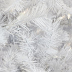 Fraser Hill Farm 7.5-Ft White Snowman Christmas Tree with Clear LED Lights