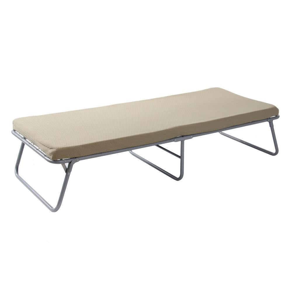CottaCot 75 in. x 31 in. Steel Frame Memory Foam Mattress Cot