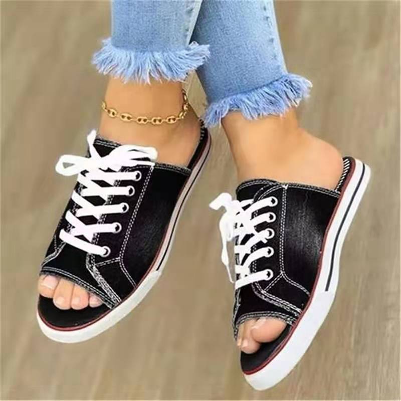 Summer New Arrival Fashion Women Denim Canvas Slippers
