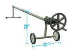 sun2solar 25' wide easy gear stainless steel swimming pool solar reel