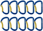 Fusion Climb Aluminum Spiridon Bent Gate Modified D-shaped Carabiner 10-Pack