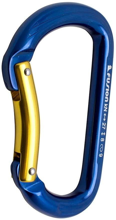 Fusion Climb Aluminum Spiridon Bent Gate Modified D-shaped Carabiner 10-Pack