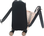 Women's Hudson Softside 3-Piece Spinner Luggage Set, Black with Rose Gold, (16/20/28)