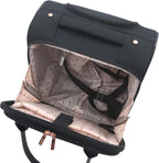 Women's Hudson Softside 3-Piece Spinner Luggage Set, Black with Rose Gold, (16/20/28)