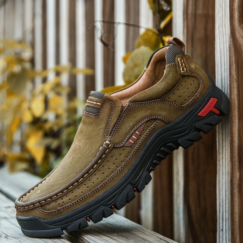 2021 Men Casual Outdoor Genuine Leather Shoes
