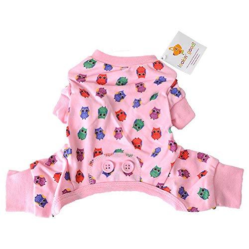 Lookin Good Owl Print Dog Pajamas - Pink (16 Pack)