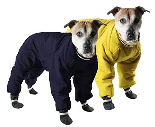 Muttluks-Four Legged Nylon Reversible Dog Snowsuit - Yellow Black, 28