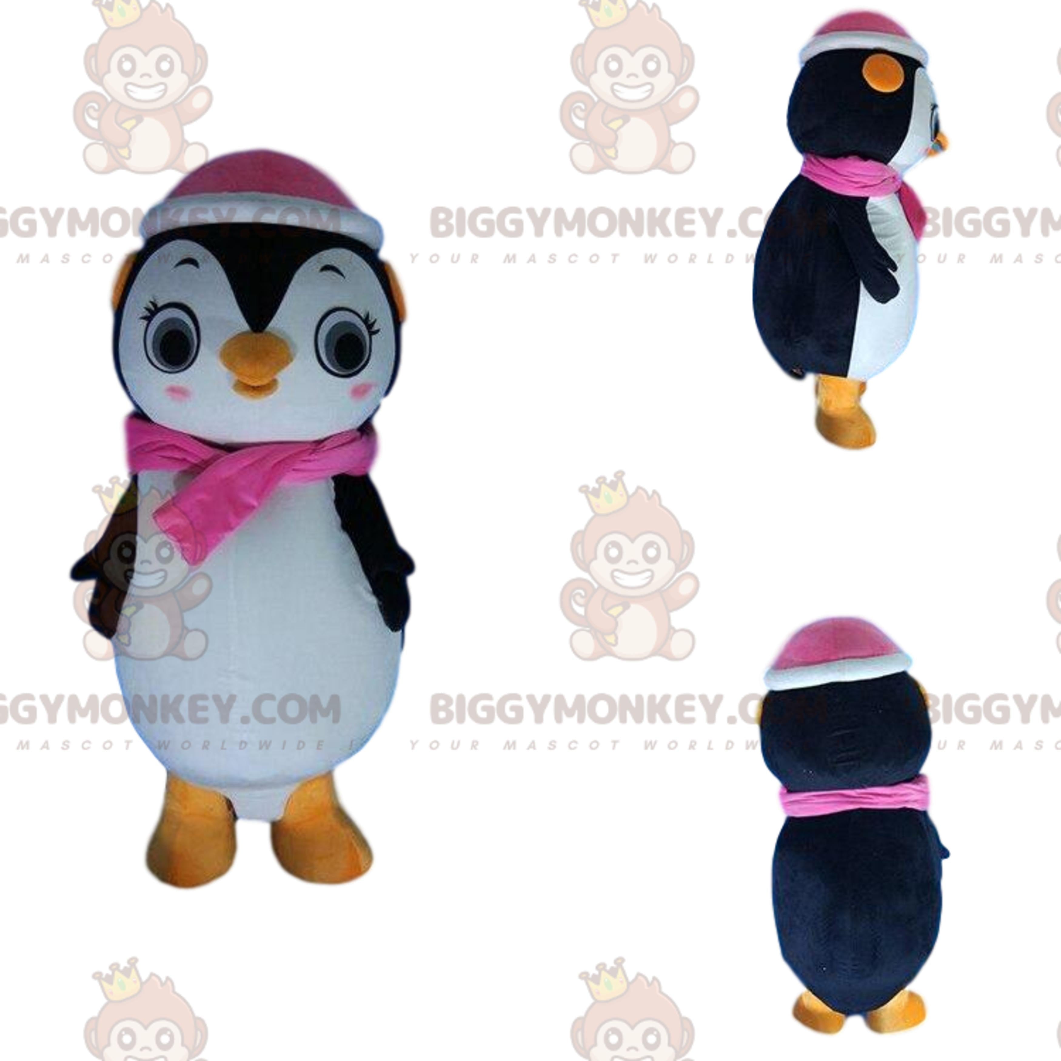 BIGGYMONKEYfemale penguin mascot costume, ice floe costume