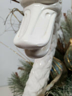 Swan Christmas  Floral Arrangement Italian Made Home Decor Seasonal Holiday