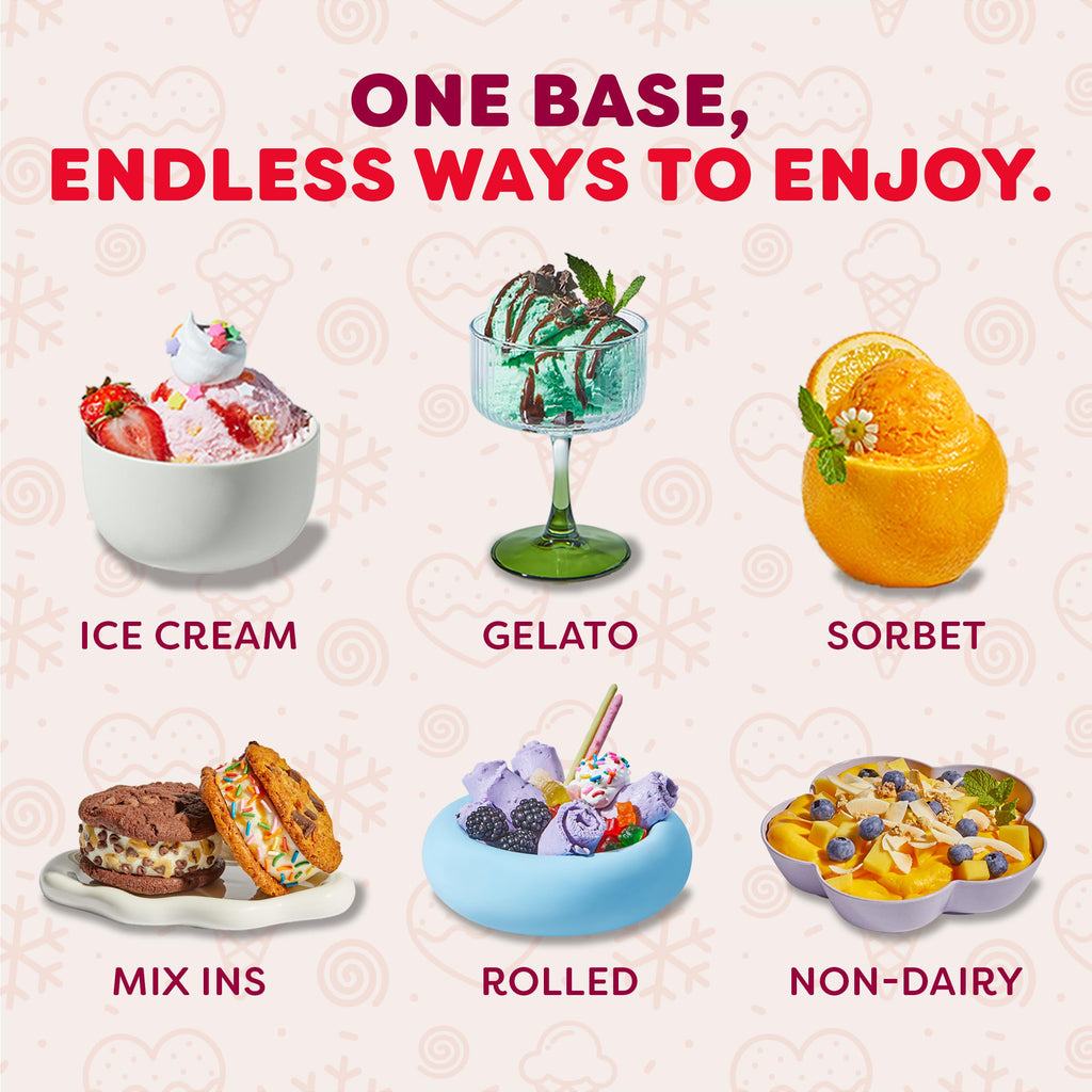 Chill Ice Cream Maker with ‑In Compressor, No Pre‑Freezing, Real Ice Cream in Minutes*, Gelato, Sorbet, Rolled, Non‑Dairy, Mix‑Ins, Easy Clean Up, Quiet, Makes Up to 2 Pints
