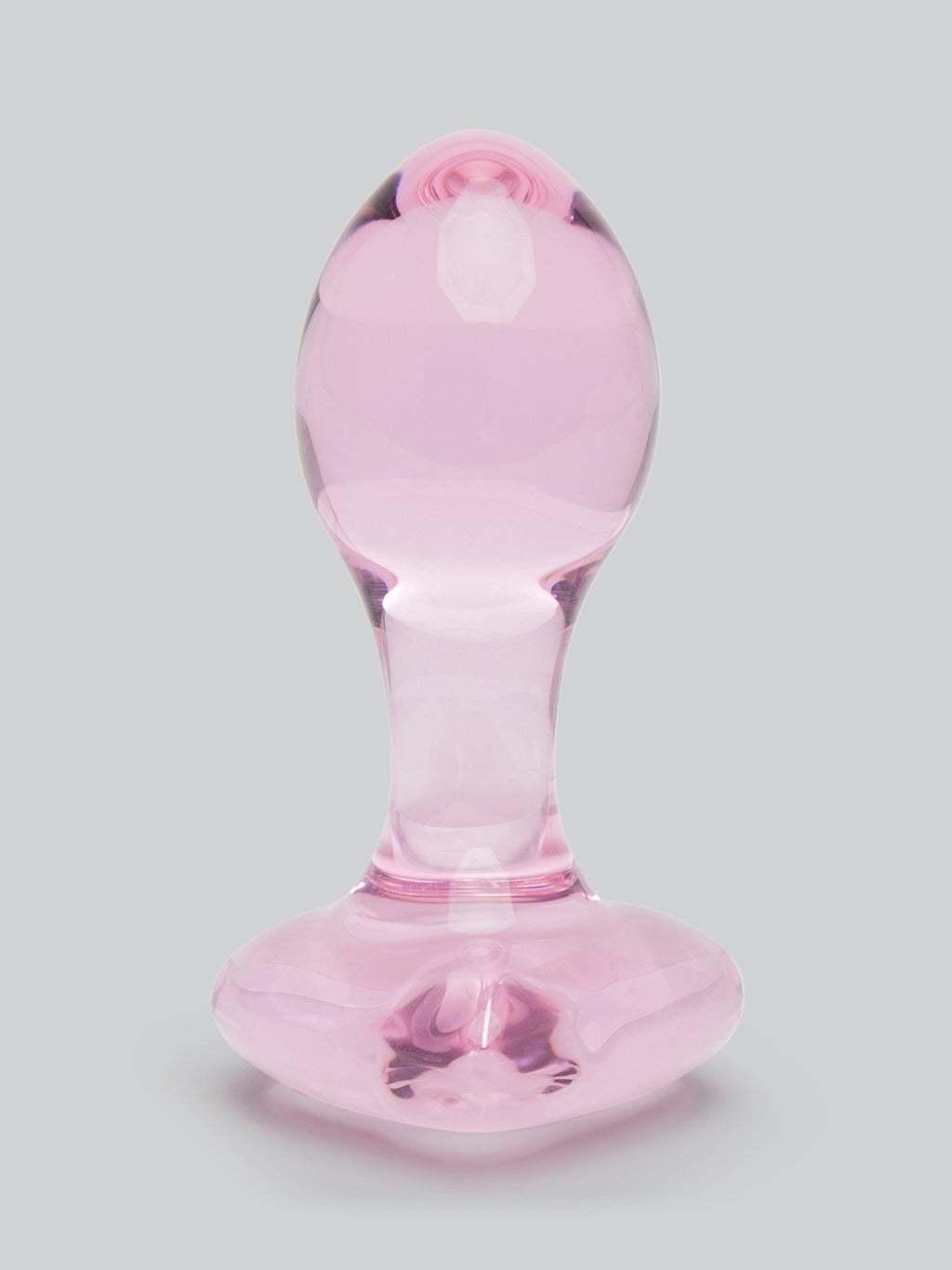 Lovehoney Small Heart Glass Butt Plug 3 Inch, Pink