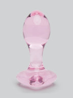 Lovehoney Small Heart Glass Butt Plug 3 Inch, Pink