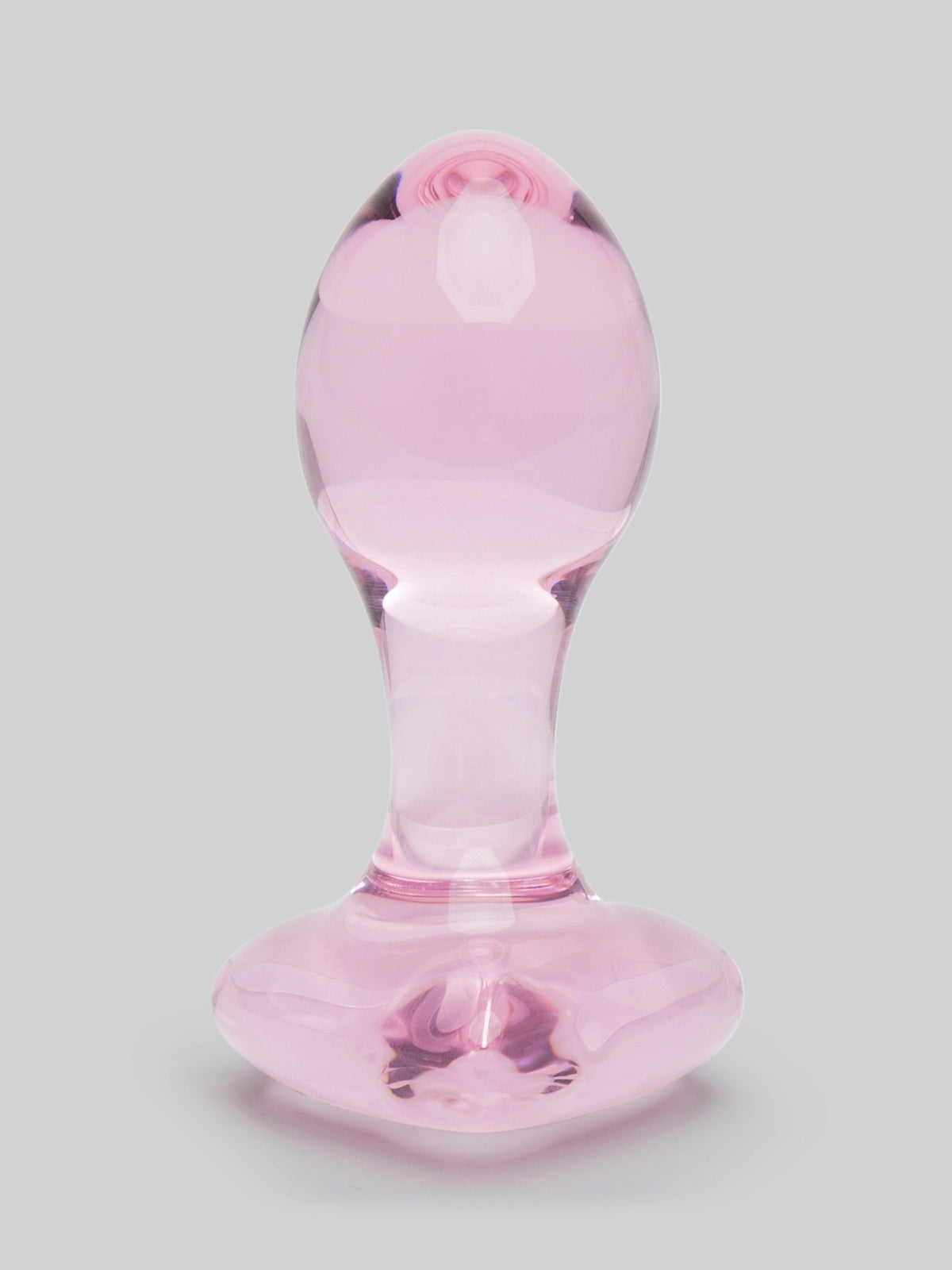 Lovehoney Small Heart Glass Butt Plug 3 Inch, Pink