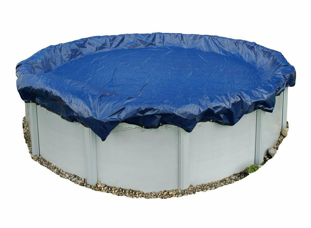 winter pool cover above ground 15/16ft round arctic armor 15yr warranty w/clips