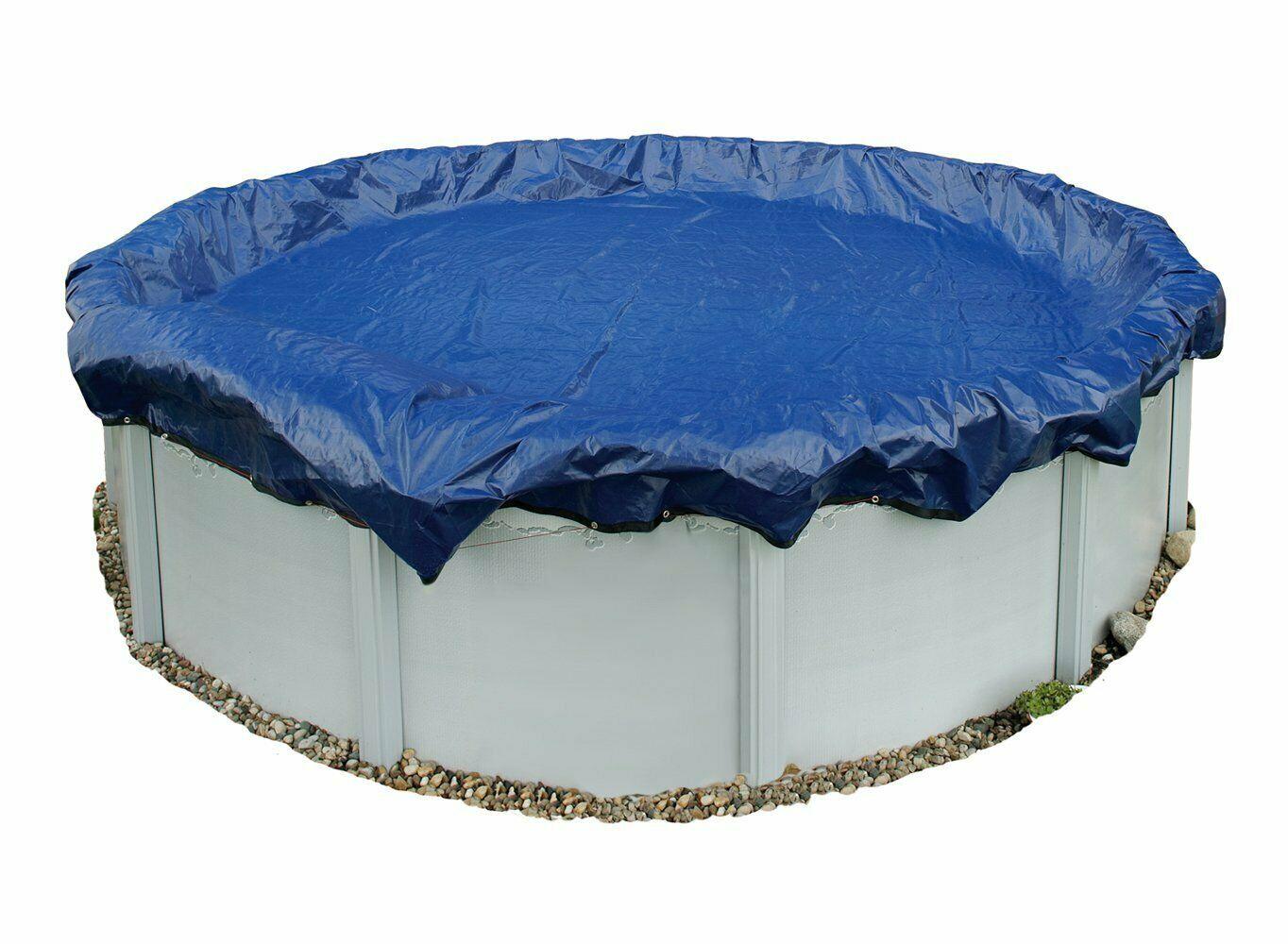 winter pool cover above ground 15/16ft round arctic armor 15yr warranty w/clips