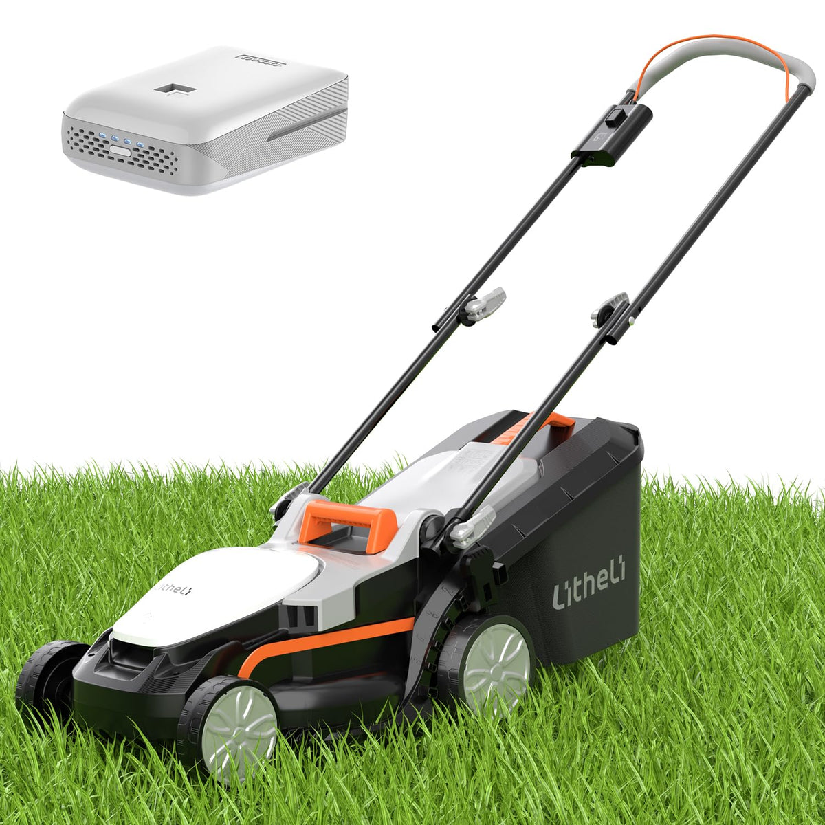 Cordless Lawn Mower 13 Inch, U20 Handy+ 20V Electric Lawn Mowers for Garden, Yard and Farm, 5 Heights Adjustment, Light Weight,4.0Ah Portable Battery Included