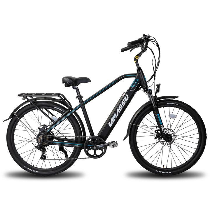 LAMASSU E-Bike Aluminum 27.5 inch Electric Mountain Bike  7 Speed Hydraulic Disc Brake Suspension Fork with Lithium-ion Battery 18.5" Frame