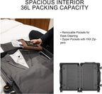 Gibraltar Carry on Luggage, 20" Aluminum Frame Hardside Suitcase Zipperless Luggage with TSA Lock, 8 Spinner Wheels - Dark Grey