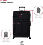 Sion Softside Expandable Luggage, Black, Checked-Large 29-Inch