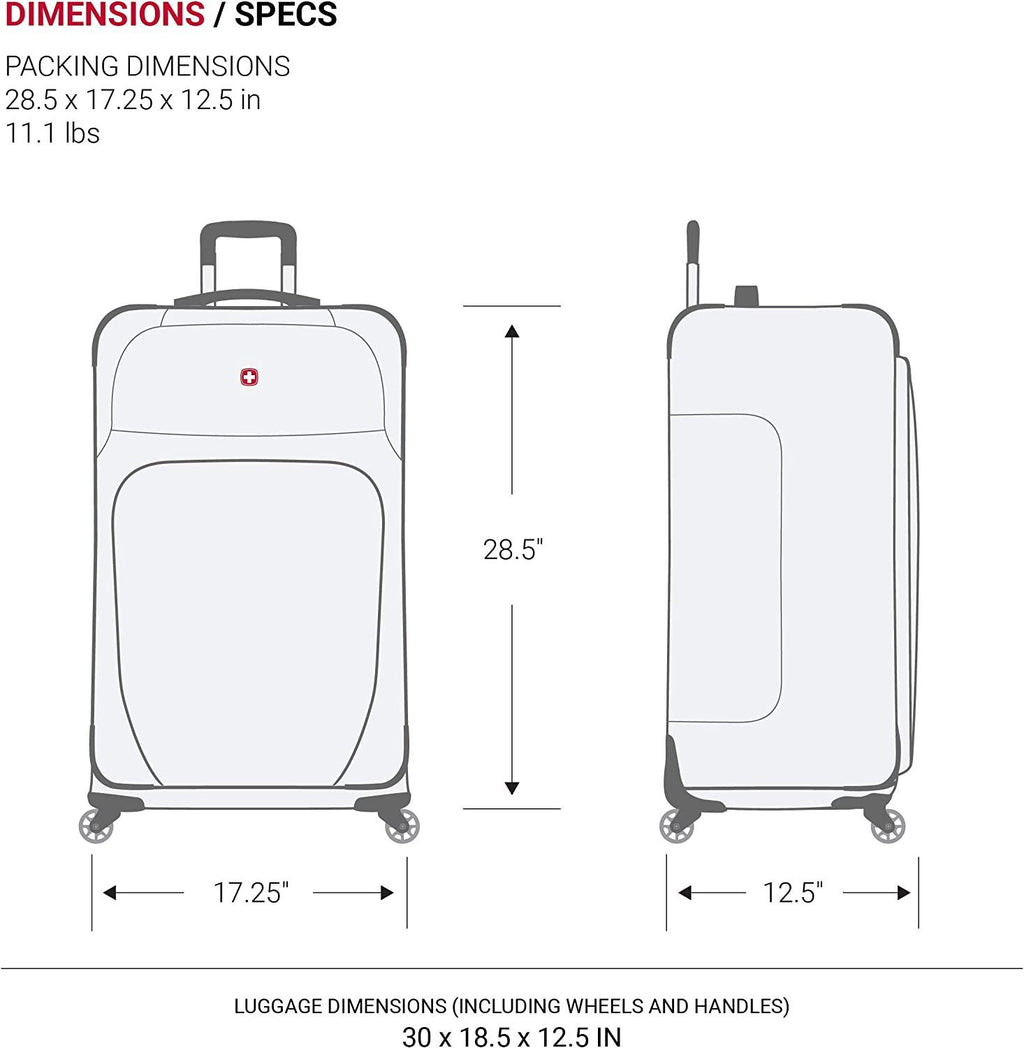 Sion Softside Expandable Luggage, Black, Checked-Large 29-Inch
