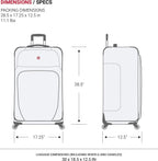 Sion Softside Expandable Luggage, Black, Checked-Large 29-Inch