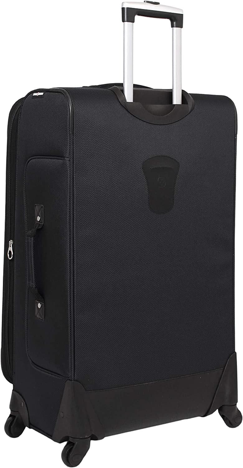 Sion Softside Expandable Luggage, Black, Checked-Large 29-Inch