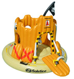 Swim Central Inflatable Orange Pirate Castle Adventure Swimming Float, 82-Inch