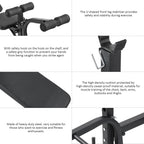 Zerone Multifunctional Household Fitness Adjustable Weightlifting Bench Exercise Equipment,Adjustable Weightlifting Bench