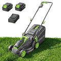21V 13" Cordless Lawn Mower with 2 x 4.0Ah Batteries &amp; Charger, Brushless Motor, 5-Position Height Adjustment, 2-in-1 Mulching &amp; Bagging, Lightweight 20.5 lbs Push Mower for Small Yard