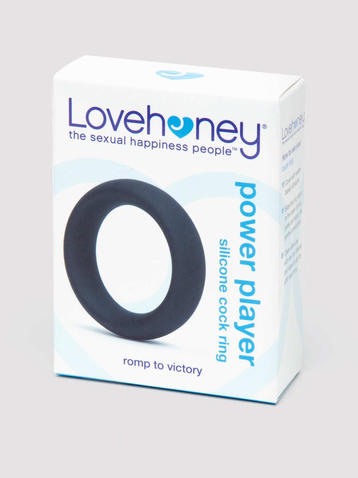 Lovehoney Power Player Silicone Cock Ring, Black
