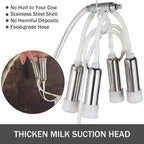 happybuy electric milking machine 1440 rpm 5-8 cows per hour milker machine 0.55 kw milking equipment with 25l 304 stainless steel bucket single cow milking machine