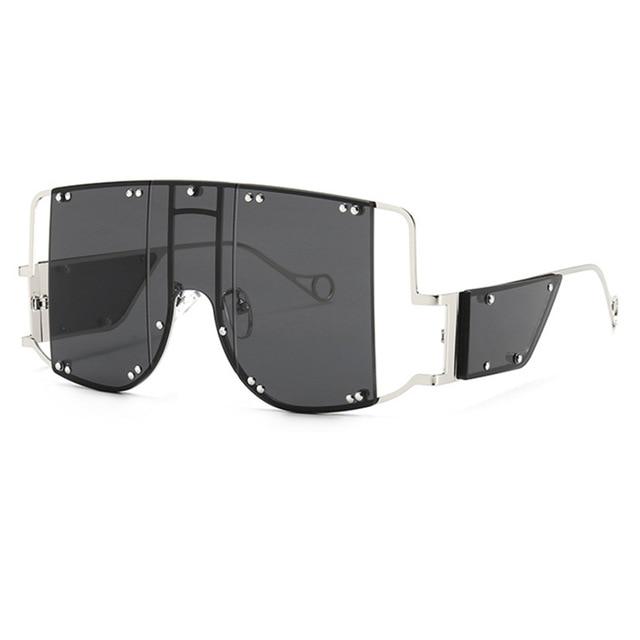 Sunglasses - Ladies Luxury Oversized Rivet Shades