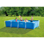 28279EH 14ft x 33in Puncture Resistant Rectangular Frame Above Ground Backyard Outdoor Swimming Pool with 530 Gallon