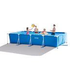 28279EH 14ft x 33in Puncture Resistant Rectangular Frame Above Ground Backyard Outdoor Swimming Pool with 530 Gallon