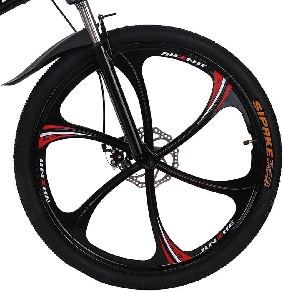 Mens Mountain Bike 26 Inch Adult Bike for Men Women, High Carbon Steel Frame,Full Suspension Anti-Slip Bicycle, 21 Speed Foldable Bike for Adults
