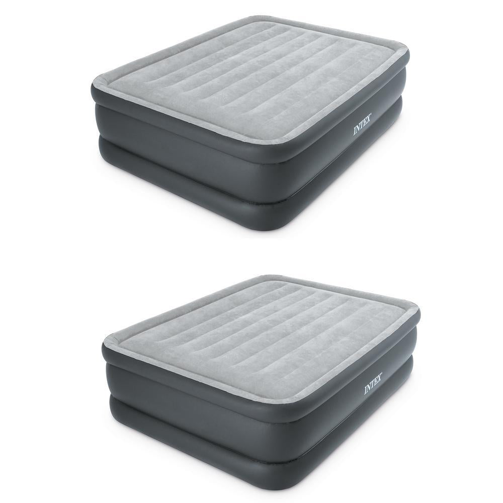 Essential Rest High Rise Contoured Queen Airbed + -In Pump (2-Pack)