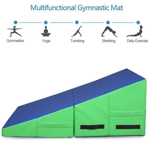 GoDecor Kids WedInclines Cheese Mat, Folding Gymnastics Tumbling Mat (32.7"x23.6"x13.4")
