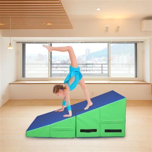 GoDecor Kids WedInclines Cheese Mat, Folding Gymnastics Tumbling Mat (32.7"x23.6"x13.4")