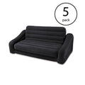 Queen Size Inflatable Pull-Out Futon Sofa Couch Bed, Dark Gray (5-Pack)